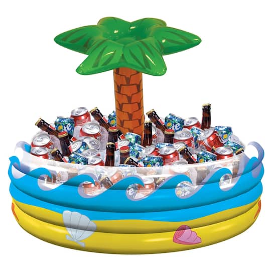 Summer Luau Tropical Palm Tree Inflatable Cooler